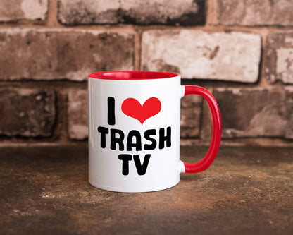 I love Trash TV | v2 lustig Humor Geschenkidee Geschenk Tasse