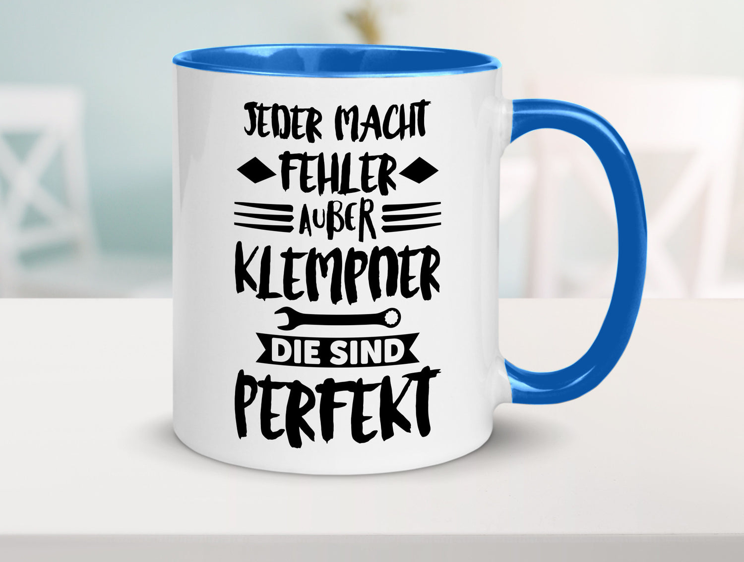 Jeder macht fehler nur Klempner sind Perfekt Humor Geschenkidee Tasse