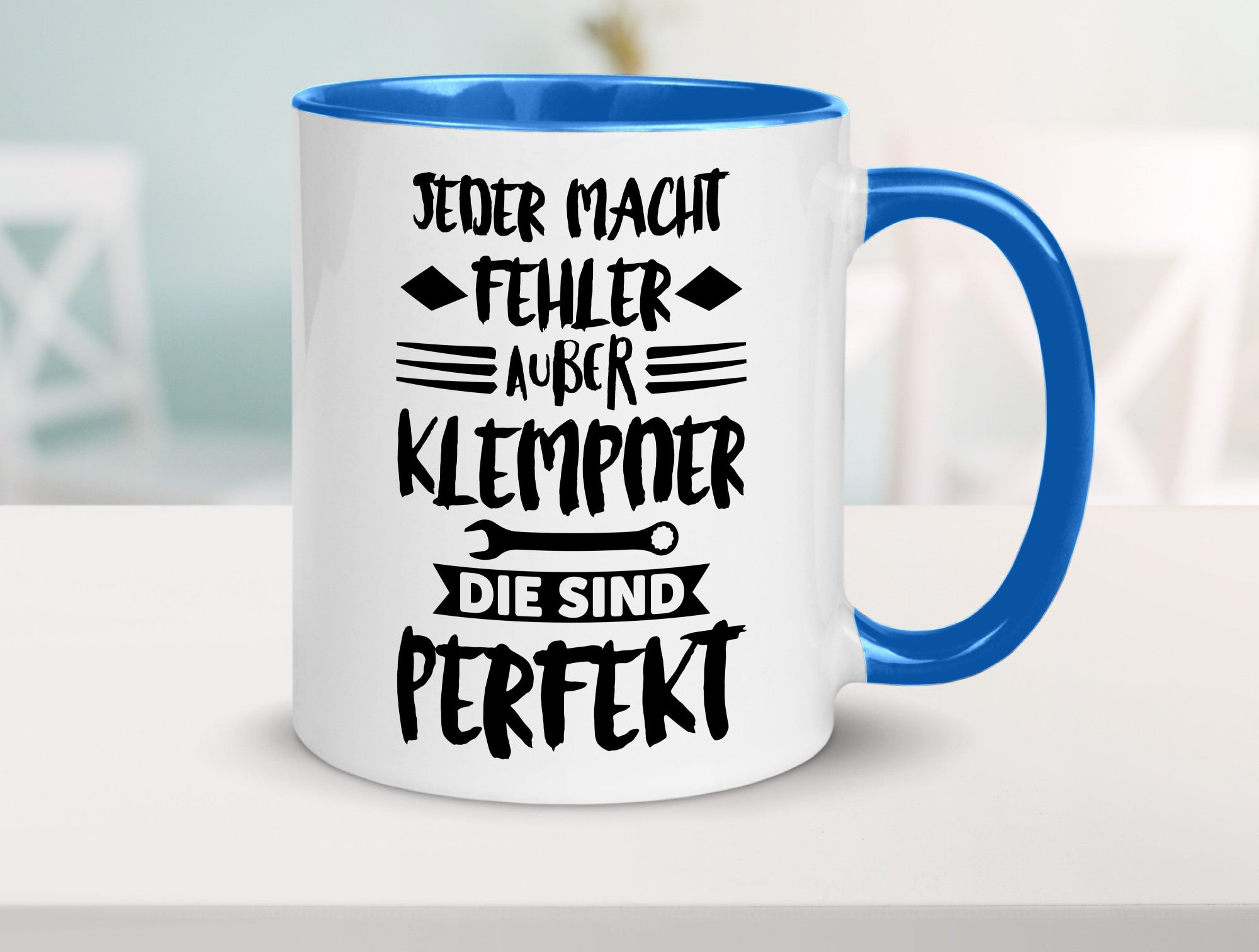 Jeder macht fehler nur Klempner sind Perfekt Humor Geschenkidee Tasse