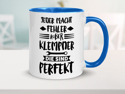 Jeder macht fehler nur Klempner sind Perfekt Humor Geschenkidee Tasse