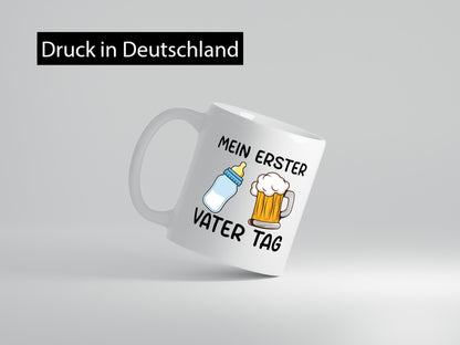 Mein erster Vatertag | Papa und Sohn Humor Familie Geschenkidee Tasse