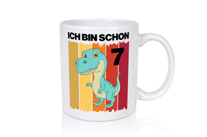 7. Geburtstag | 7 Jahre Dinosaurier lustiger Spruch Geschenk Geschenkidee Tasse