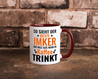 Kaffee trinkt: Imker | Imkerei lustiger Spruch Geschenk Humor Geschenkidee Tasse