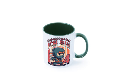 4. Geburtstag | Ninja Junge 4 Jahre lustiger Spruch Geschenk Geschenkidee Tasse
