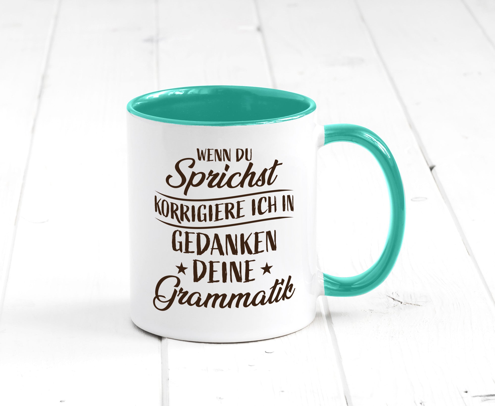 Grammatik korrigieren während du sprichst | Sterne lustig Humor Geschenkidee