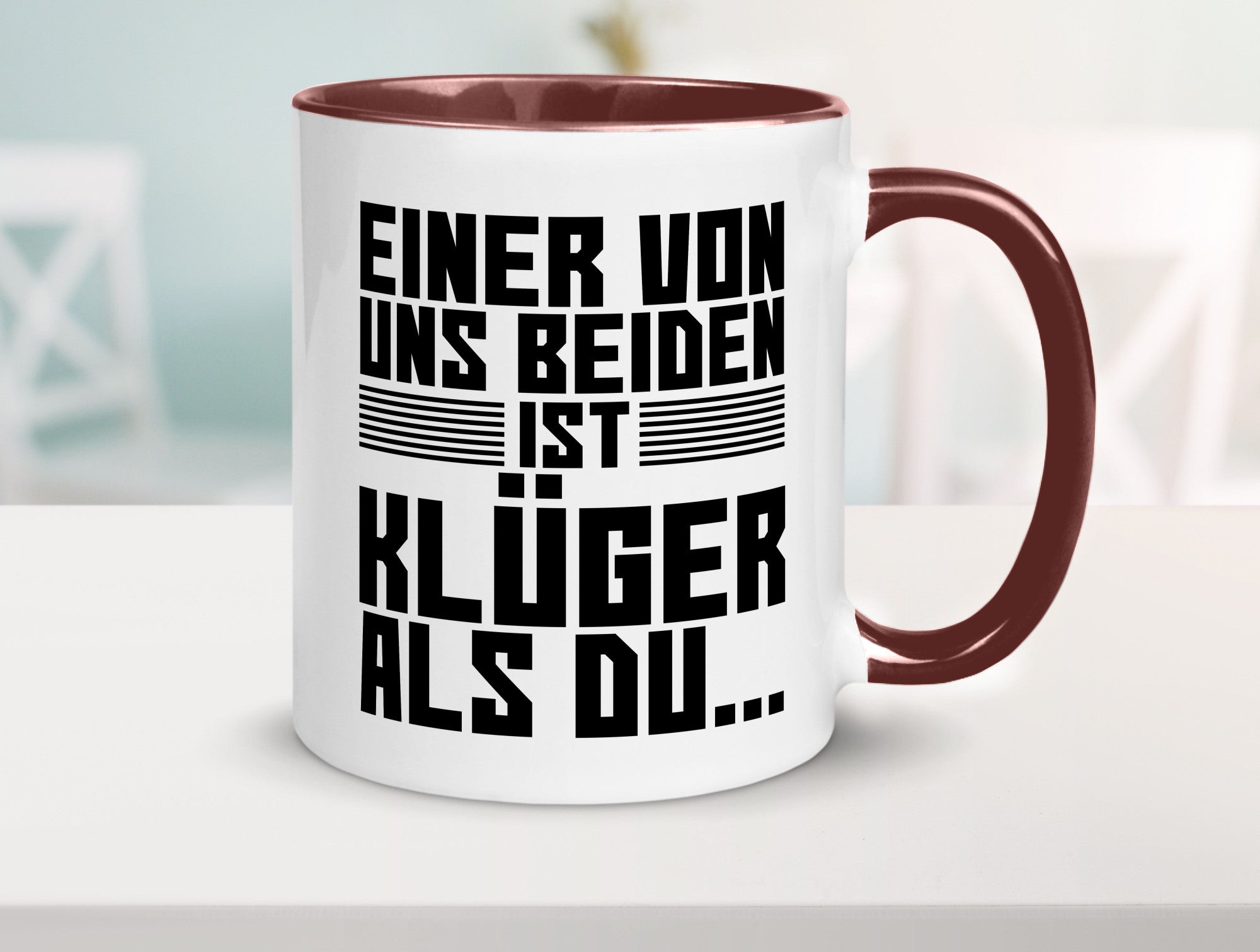 Einer von uns beiden ist klüger als du | Intelligenz Witz lustiger Spruch