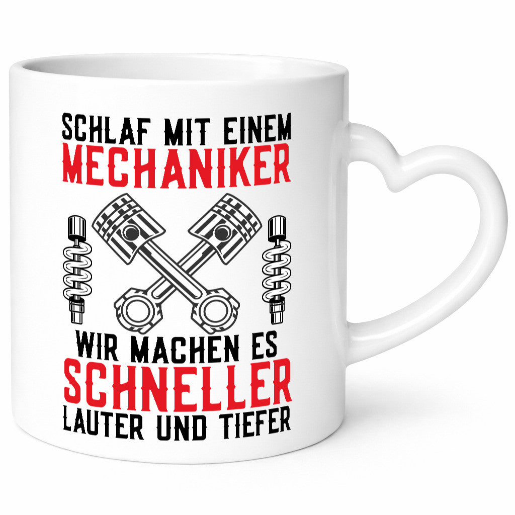 Schlafe mit Mechaniker | Laut und Tief Werkzeug Motor Humor Geschenkidee Tasse