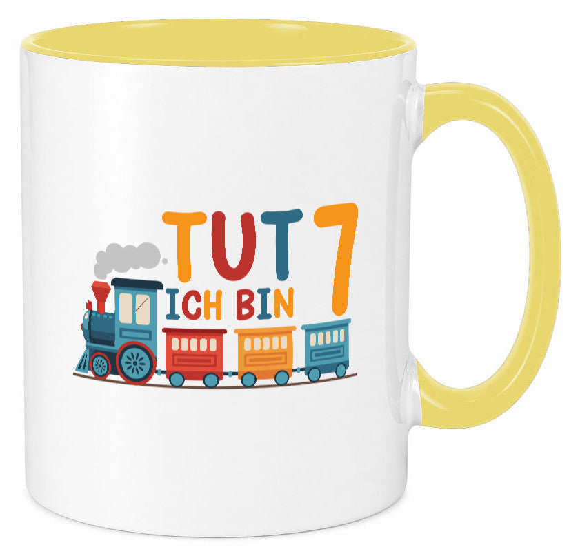 7. Geburtstag | 7 Jahre Eisenbahn Zug junge Humor Geschenkidee Tasse