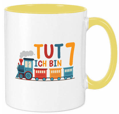 7. Geburtstag | 7 Jahre Eisenbahn Zug junge Humor Geschenkidee Tasse