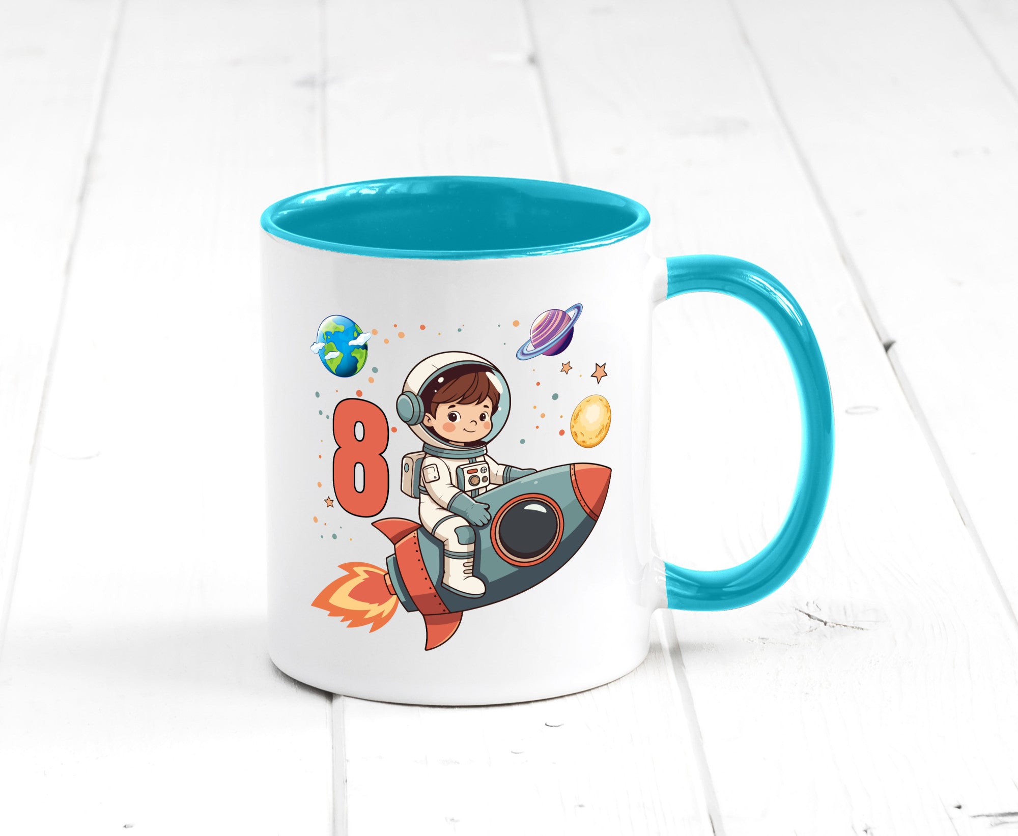 8. Geburtstag | 8 Jahre Astronaut Weltraum Humor Geschenkidee Tasse