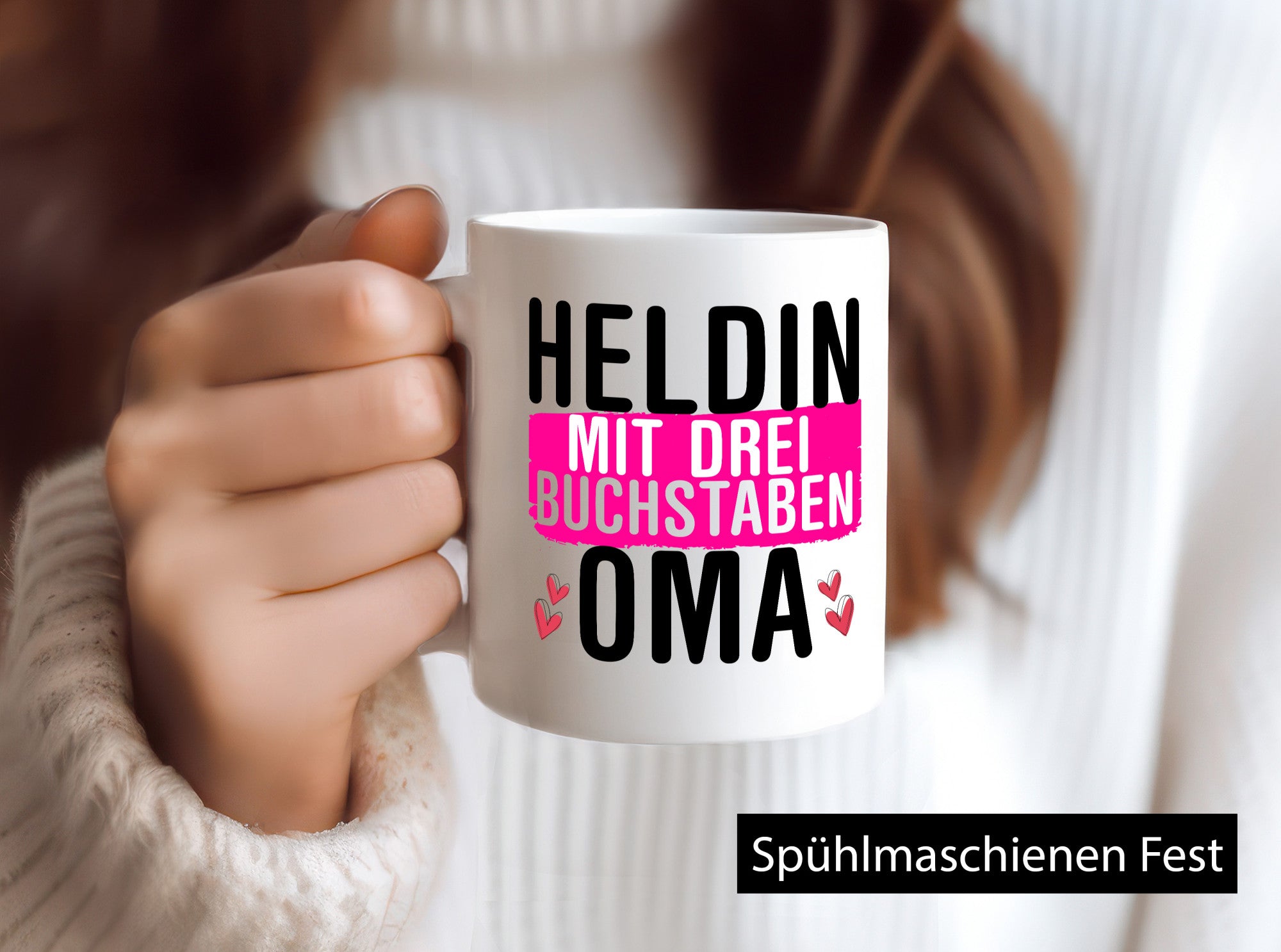 Heldin mit drei Buchstaben | Oma Großmutter Kompliment lustiger Spruch Geschenk