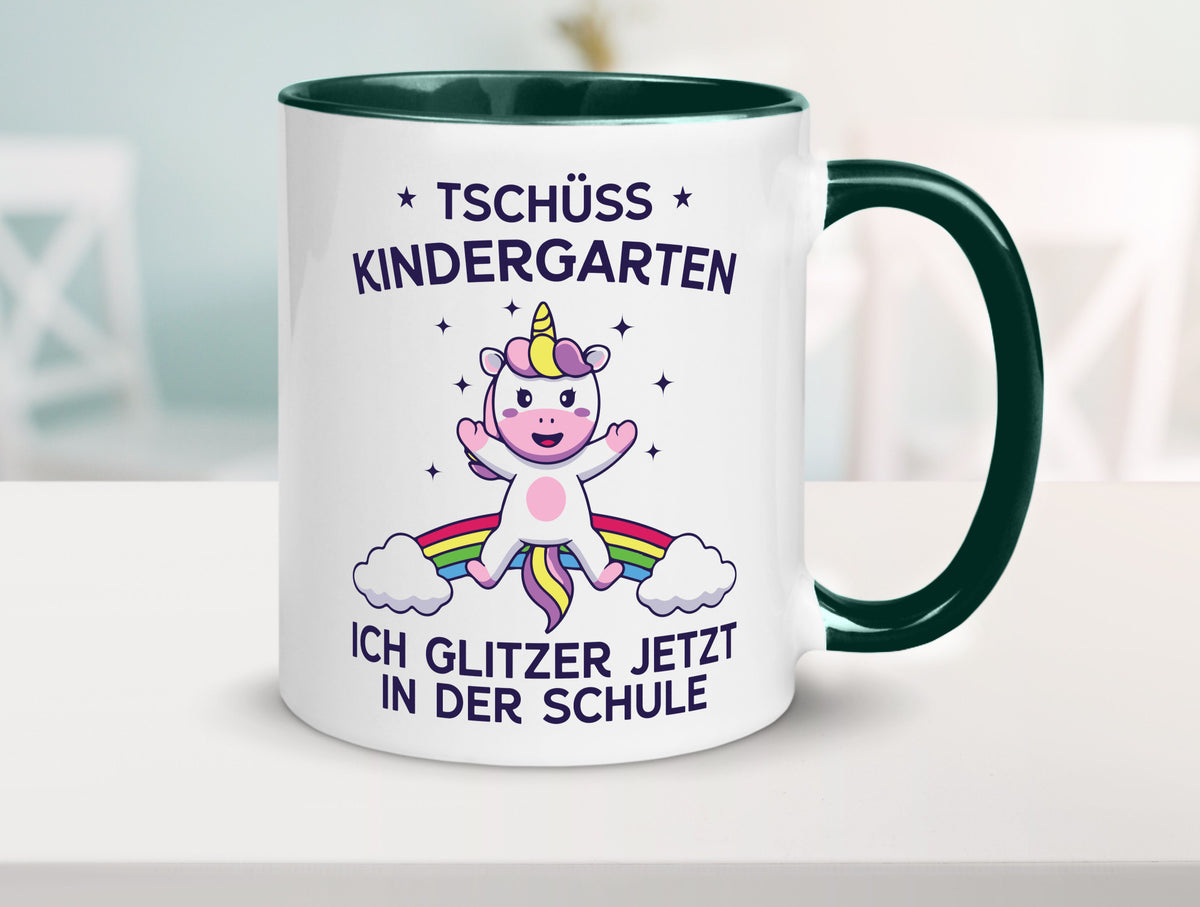 Kindergarten, jetzt Schule | Einhorn Geschenk Humor Geschenkidee lustiger Tasse