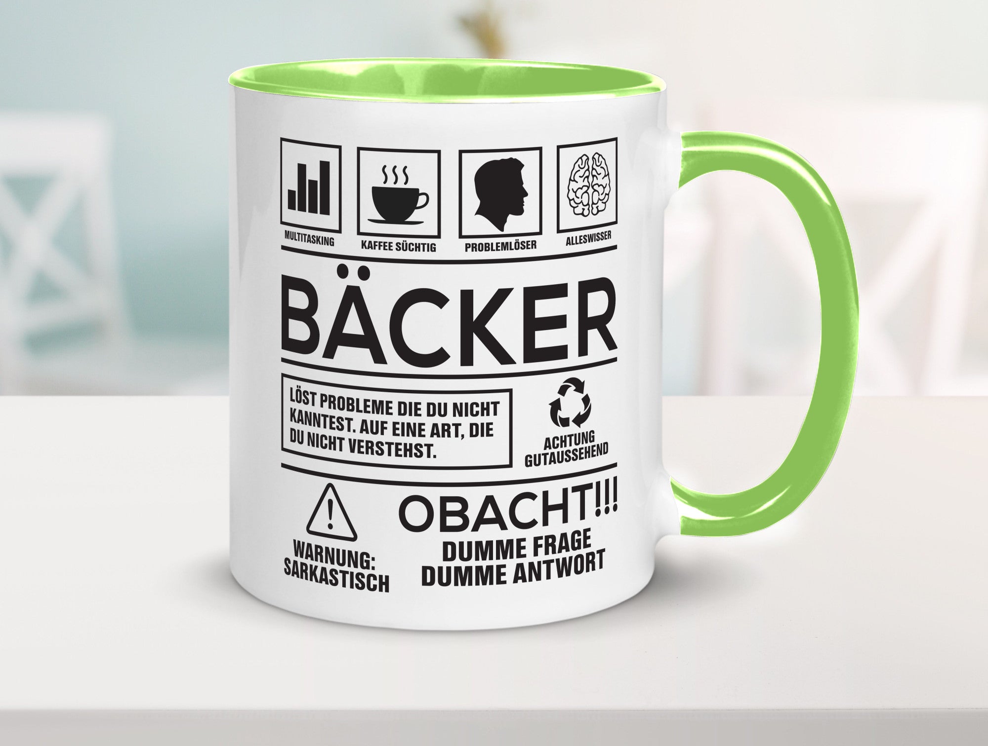 Achtung Probleme Bäcker | Bäckerei Backen Konditor Geschenk Humor Geschenkidee