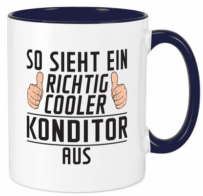 Richtig Cooler Konditor | Konditorei lustig Humor Geschenkidee Geschenk Tasse