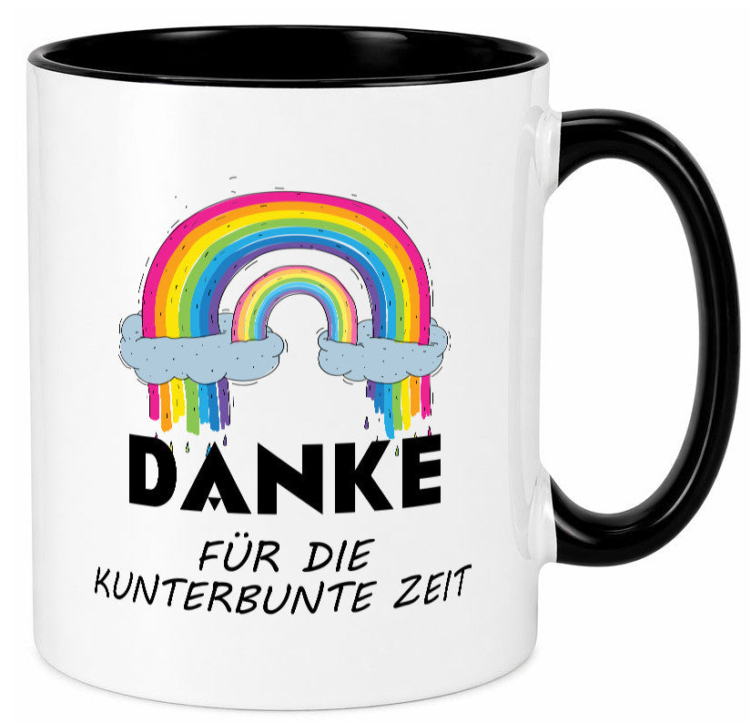 Danke für die Kunderbunte Zeit | Regenbogen lustiger Spruch Geschenk Humor
