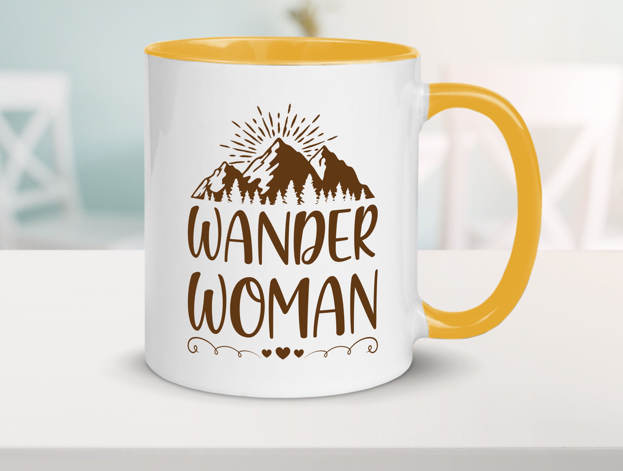 Wander Woman | Berge Herzen Geschenk Familie Geschenkidee lustiger Spruch Tasse