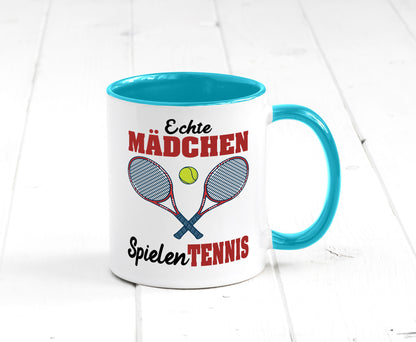 Echte Mädchen Spielen Tennis | Sport Geschenkidee Humor Tasse