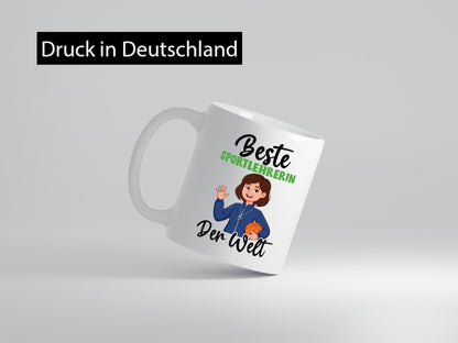 Beste Sportlehrerin | Lehrer Sport v2 lustig Humor Geschenkidee Geschenk Tasse