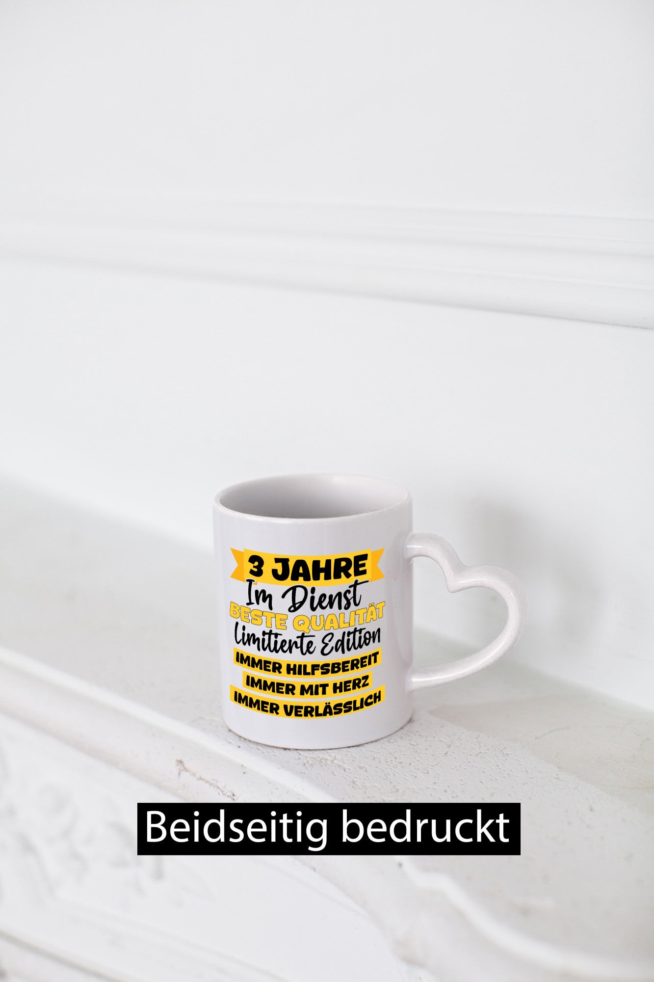 3 Jahre im Dienst | Jubiläum Arbeit v8 lustig Kollegen Büro Geschenk Tasse