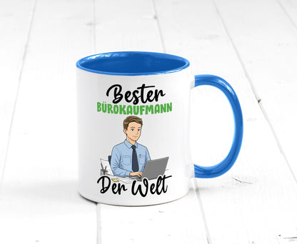 Bester Bürokaufmann | Kaufmann v2 lustig Arbeit Kollegen Büro Geschenk Tasse