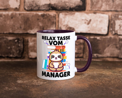 Relax Tasse: Manager | Management lustig Humor Geschenkidee Geschenk Tasse