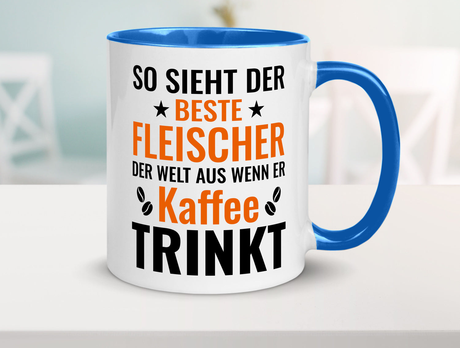 Kaffee trinkt: Fleischer | Schlachterei Humor Geschenkidee Tasse