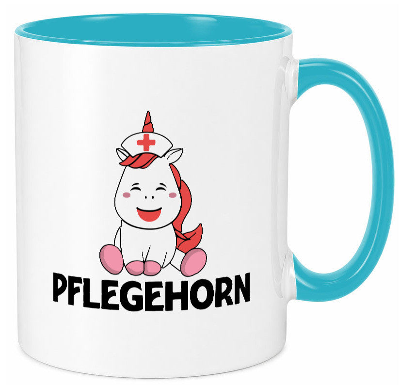 Pflegehorn | Krankenpflegerin Einhorn lustiger Spruch Geschenk Humor Tasse
