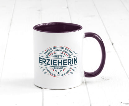 Geprüft und sicher: Erzieherin | Pädagogin Schule Geschenk Humor Geschenkidee