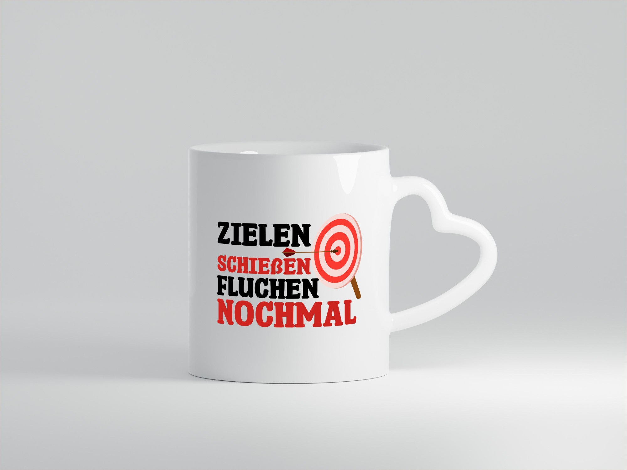 Zielen Schießen fluchen nochmal | Bogenschießen Geschenkidee Humor Tasse