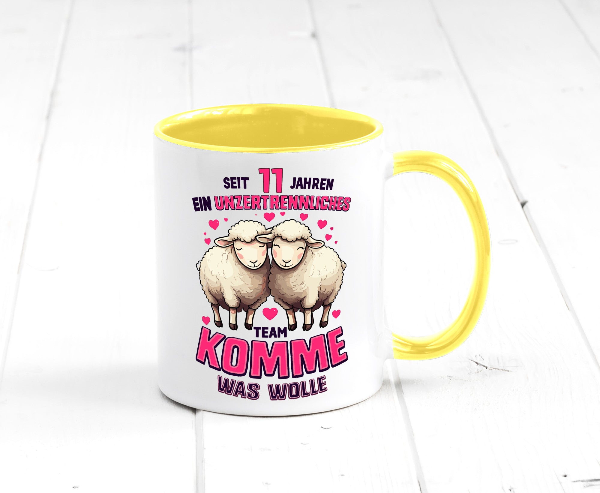 11 Jahre Verheiratet | ein Team Ehepaar v2 Humor Geschenkidee Tasse