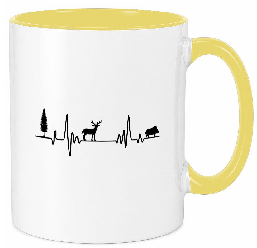 Jäger Herzschlag | Motiv Jagd Rotwild jagen Geschenkidee Humor Tasse