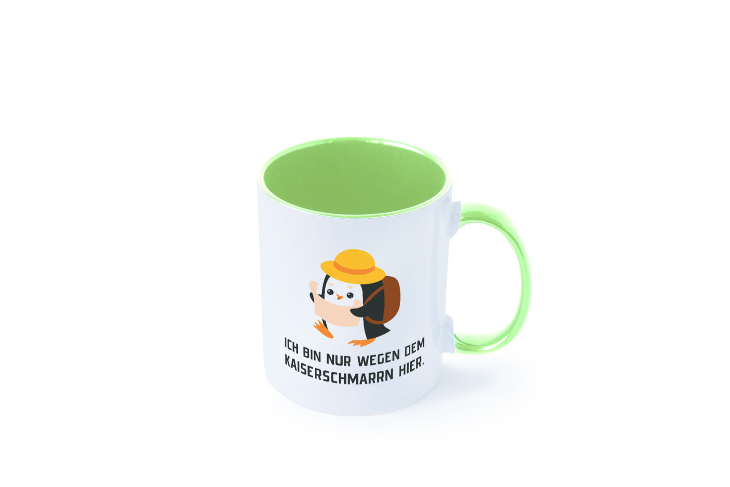 Ich bin nur wegen dem Kaiserschmarrn hier | Pinguin Geschenkidee Humor Tasse