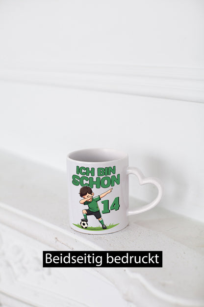 14. Geburtstag | 14 Jahre Fußballer lustig Geschenkidee Geschenk Tasse