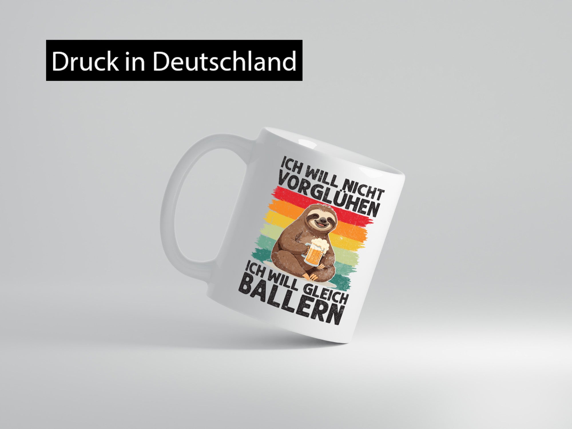 Vorglühen ich will gleich Ballern | Bier Biertrinker lustig Humor Geschenkidee
