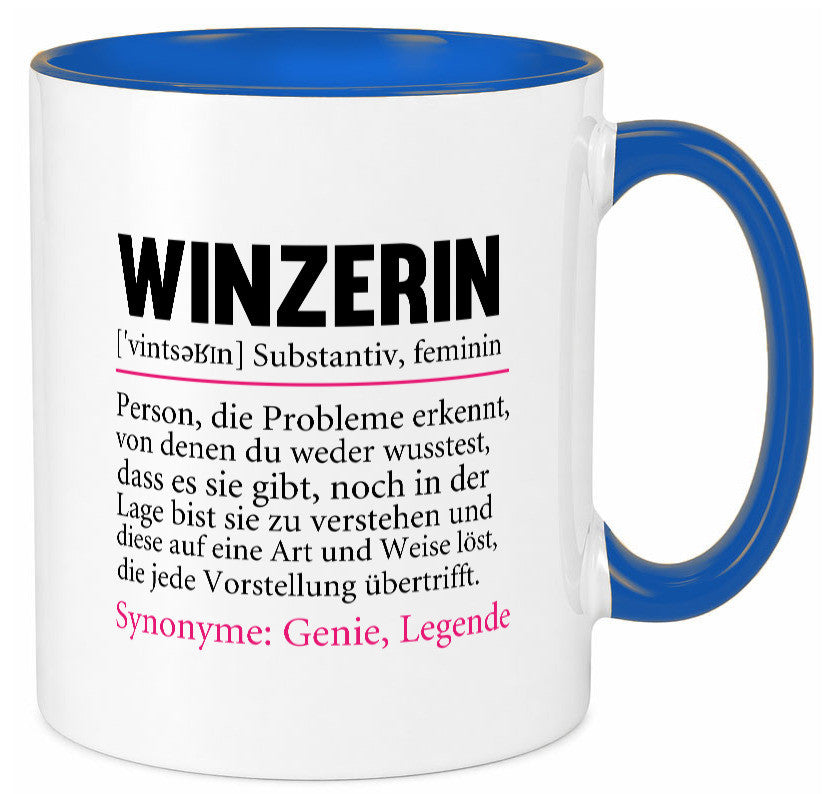 Winzerin | lustige Spruch Weinbauer Wein Beruf lustiger Geschenk Arbeit Tasse