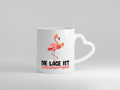 Die lage ist Besäufniserregend | Bier Flamingo Geschenkidee Humor Tasse