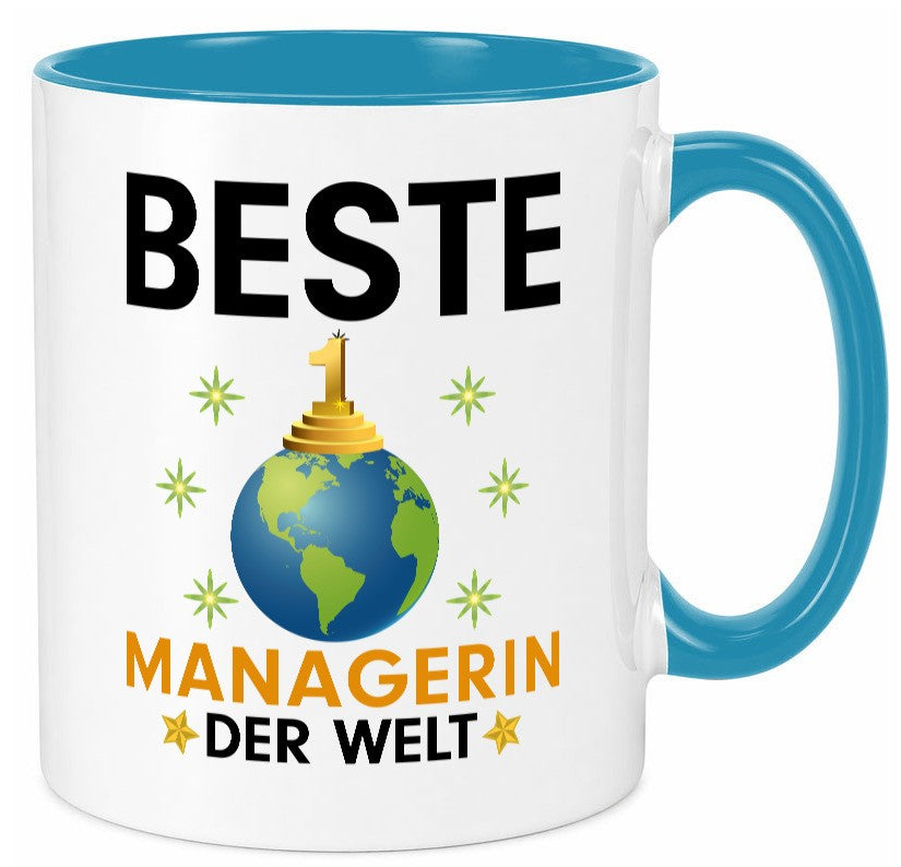 Welt Beste Managerin | Management lustiger Spruch Geschenk Humor Geschenkidee Tasse