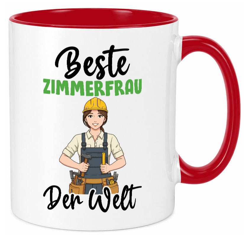 Beste Zimmerfrau| Holzbau | Handwerkerin v2 Geschenk Humor Geschenkidee