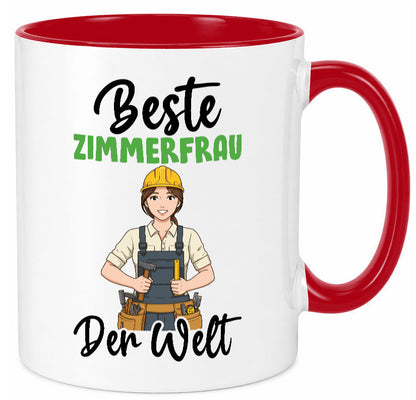 Beste Zimmerfrau| Holzbau | Handwerkerin v2 Geschenk Humor Geschenkidee