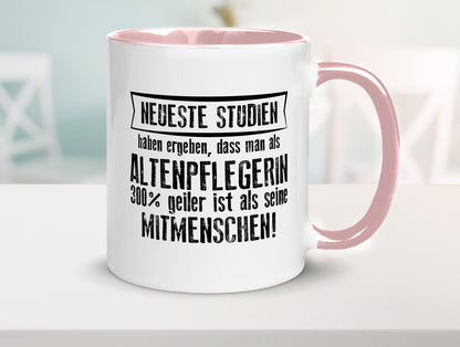 Neuste Studien: Altenpflegerin | Pflegepersonal Pflege Humor Geschenkidee Tasse