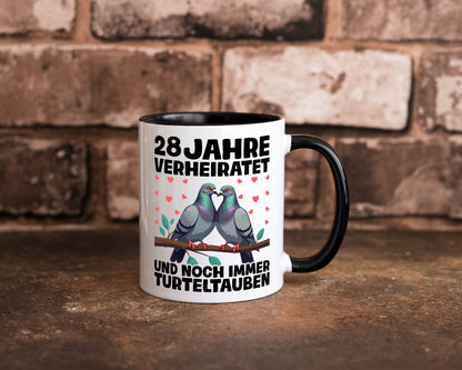 28 Jahre verheiratet | Turteltauben Ehe Ehepaar Geschenk Humor Geschenkidee