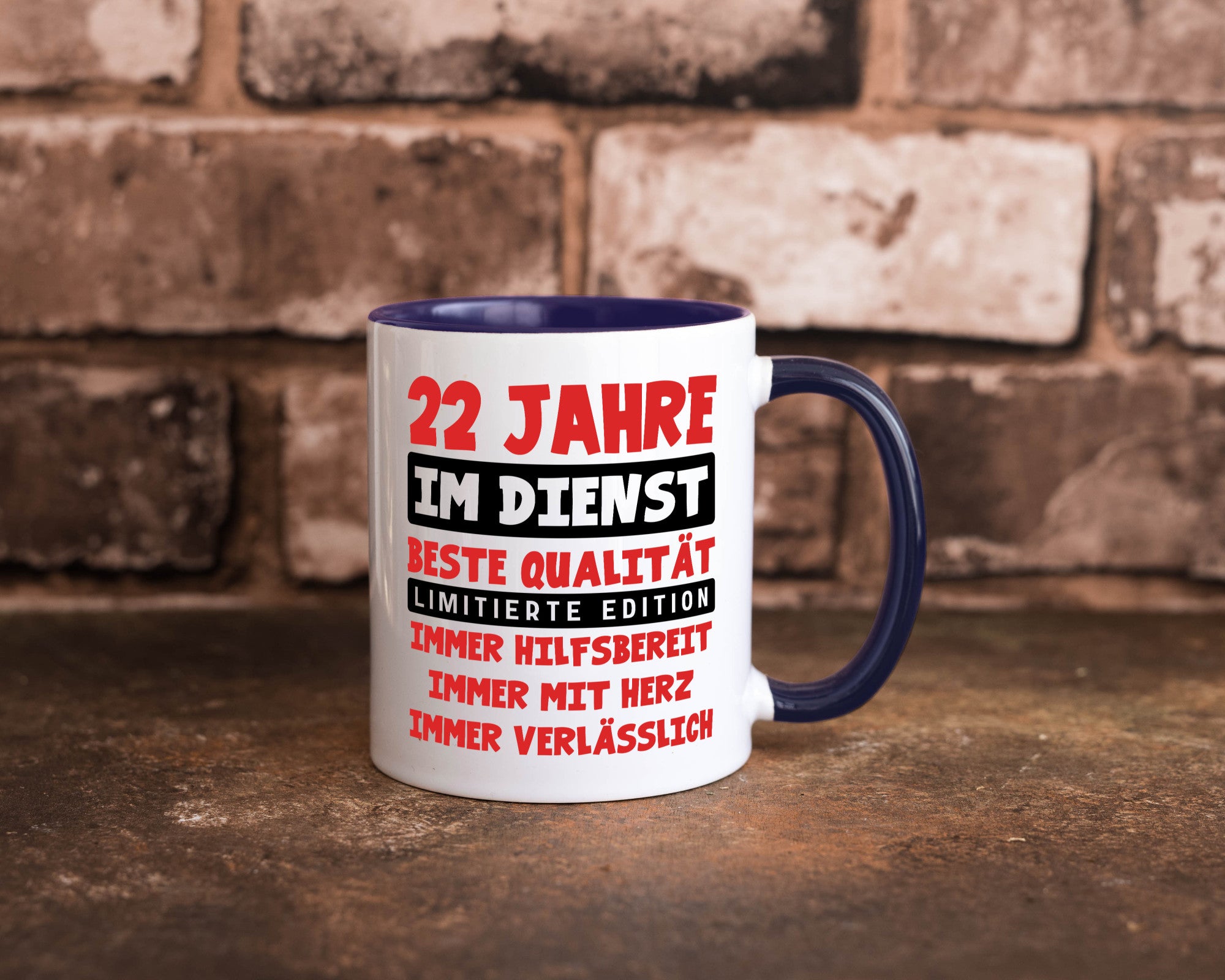 22 Jahre im Dienst | Jubiläum Arbeit v9 lustiger Spruch Geschenk Kollegen Büro