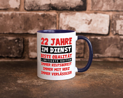 22 Jahre im Dienst | Jubiläum Arbeit v9 lustiger Spruch Geschenk Kollegen Büro