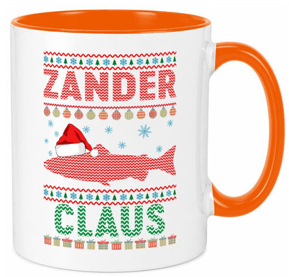 Zander Claus | Weihnachten Ugly Christmas Angler v2 Geschenkidee Humor Tasse