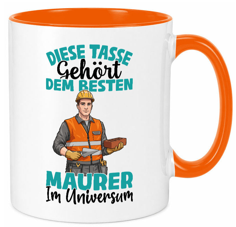 Im Universum: Maurer | Bau Handwerker Geschenkidee Humor Tasse