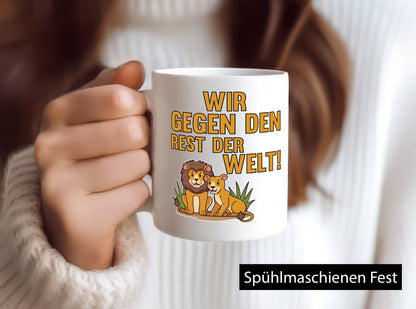 Us Against the World | Lion Couple Relationship Gift Humor Gift Idea