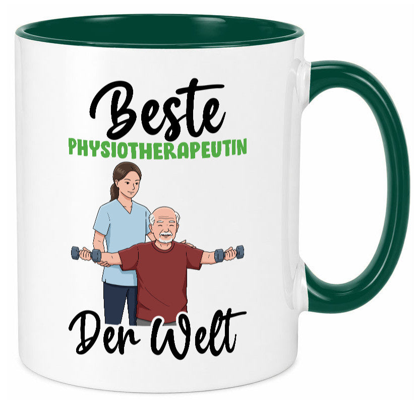 Beste Physiotherapeutin v3 lustig Humor Geschenkidee Geschenk Tasse