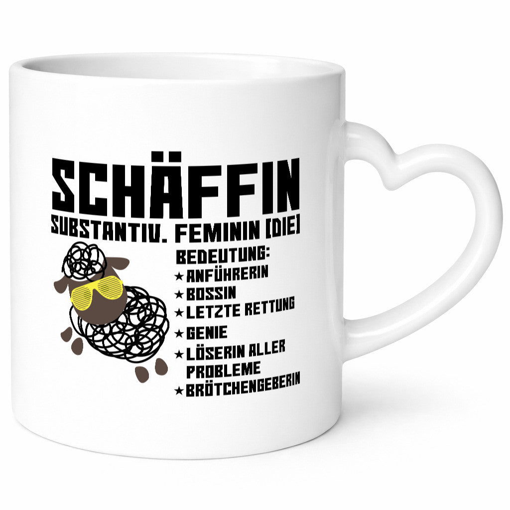 Schäffin | Chefin Büro| Arbeit lustiges Schaf mit Tasse Geschenkidee Kollegen