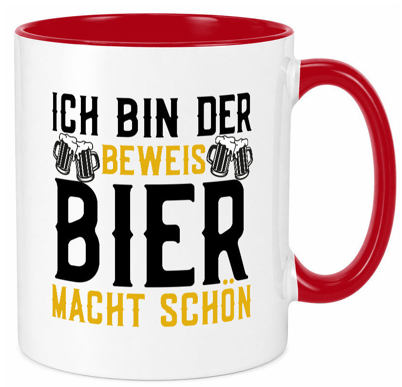 Beweis Bier macht schön | Biertrinker Party Pils Geschenk Humor Geschenkidee Tasse