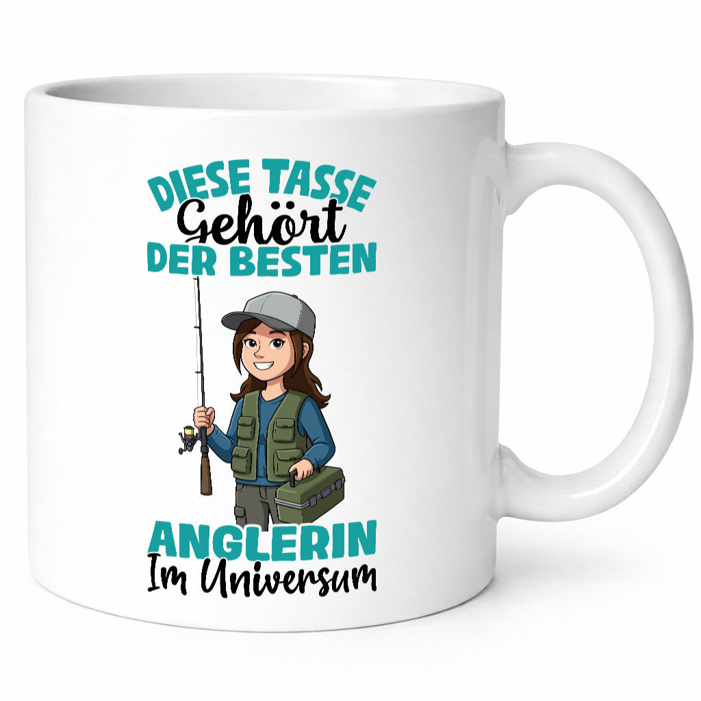 Im Universum: Anglerin | Angeln Fischerin lustiger Spruch Geschenk Humor